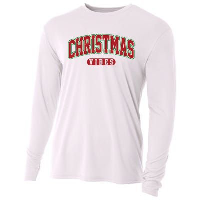 Retro Christmas Vibes Cooling Performance Long Sleeve Crew