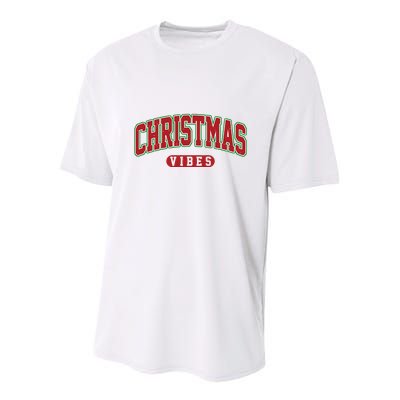 Retro Christmas Vibes Youth Performance Sprint T-Shirt