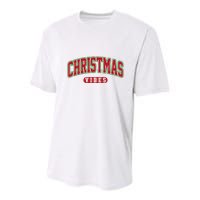 Retro Christmas Vibes Youth Performance Sprint T-Shirt
