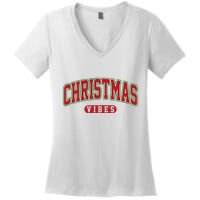 Retro Christmas Vibes Women's V-Neck T-Shirt