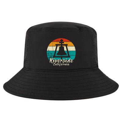 Riverside California Vintage Design With Sunset Cool Comfort Performance Bucket Hat
