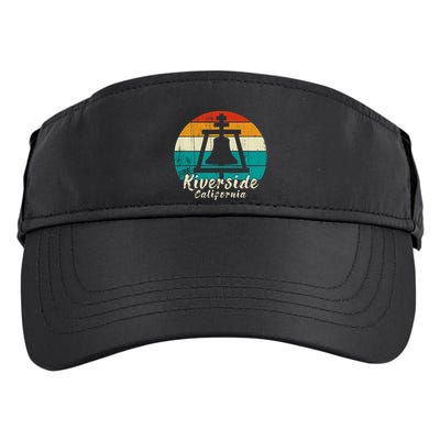 Riverside California Vintage Design With Sunset Adult Drive Performance Visor