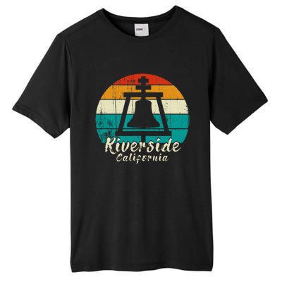 Riverside California Vintage Design With Sunset Tall Fusion ChromaSoft Performance T-Shirt