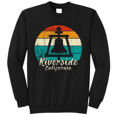 Riverside California Vintage Design With Sunset Tall Sweatshirt