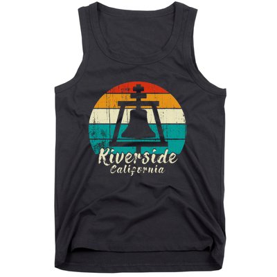 Riverside California Vintage Design With Sunset Tank Top