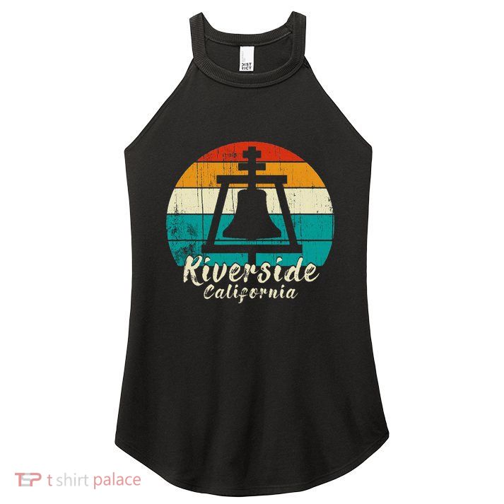 Riverside California Vintage Design With Sunset Women's Perfect Tri Rocker Tank