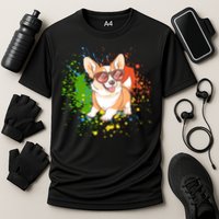 Retro Corgi Vibes – Hipster Dog with Sunglasses Performance Shirt