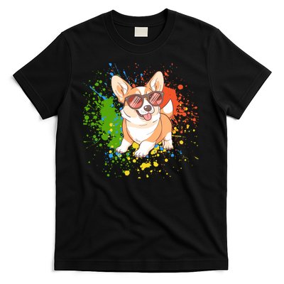 Retro Corgi Vibes – Hipster Dog with Sunglasses T-Shirt