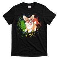 Retro Corgi Vibes – Hipster Dog with Sunglasses T-Shirt