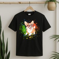Retro Corgi Vibes – Hipster Dog with Sunglasses T-Shirt