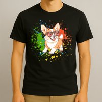 Retro Corgi Vibes – Hipster Dog with Sunglasses T-Shirt