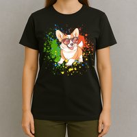 Retro Corgi Vibes – Hipster Dog with Sunglasses T-Shirt