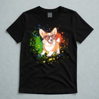 Retro Corgi Vibes – Hipster Dog with Sunglasses T-Shirt