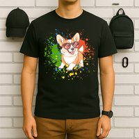 Retro Corgi Vibes – Hipster Dog with Sunglasses T-Shirt