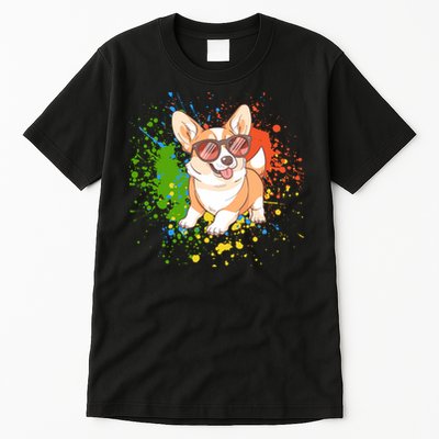 Retro Corgi Vibes – Hipster Dog with Sunglasses Tall T-Shirt