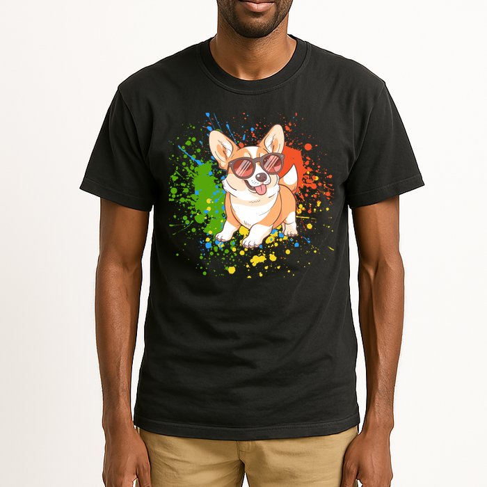 Retro Corgi Vibes – Hipster Dog with Sunglasses Tall T-Shirt