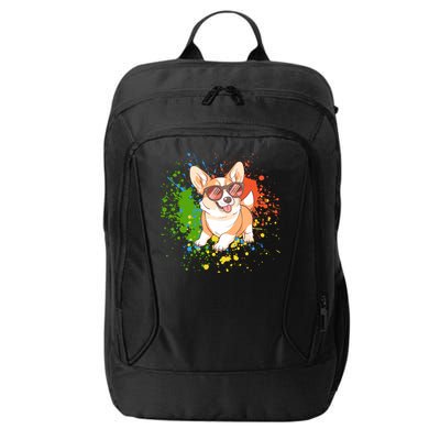 Retro Corgi Vibes – Hipster Dog with Sunglasses City Backpack