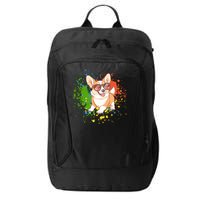 Retro Corgi Vibes – Hipster Dog with Sunglasses City Backpack