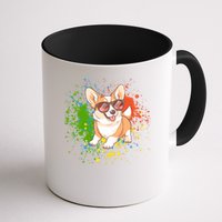 Retro Corgi Vibes – Hipster Dog with Sunglasses Mug