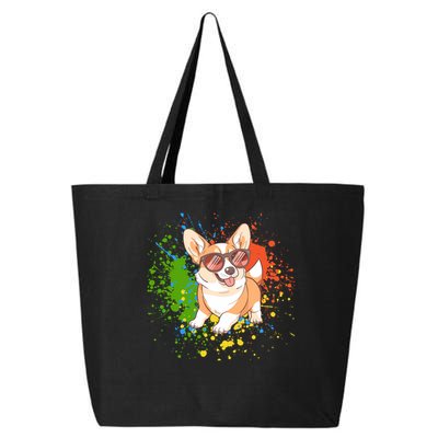 Retro Corgi Vibes – Hipster Dog with Sunglasses 25L Jumbo Tote