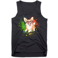 Retro Corgi Vibes – Hipster Dog with Sunglasses Tank Top