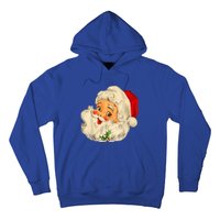 Retro Cool Vintage Christmas Santa Claus Face Great Gift Hoodie