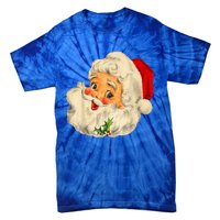 Retro Cool Vintage Christmas Santa Claus Face Great Gift Tie-Dye T-Shirt