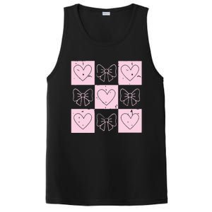 Retro Checkered ValentineS Day Coquette Valentines PosiCharge Competitor Tank