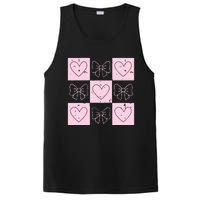 Retro Checkered ValentineS Day Coquette Valentines PosiCharge Competitor Tank