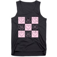 Retro Checkered ValentineS Day Coquette Valentines Tank Top