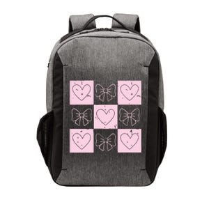 Retro Checkered ValentineS Day Coquette Valentines Vector Backpack