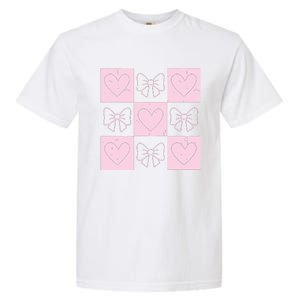 Retro Checkered ValentineS Day Coquette Valentines Garment-Dyed Heavyweight T-Shirt