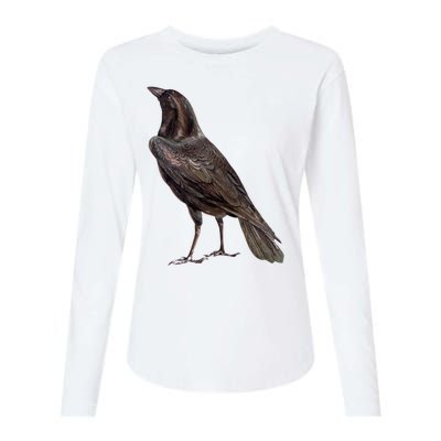 Raven Crow Vintage Womens Cotton Relaxed Long Sleeve T-Shirt