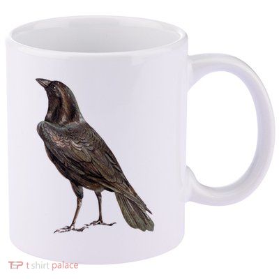 Raven Crow Vintage 11oz C Handle Ceramic Mug