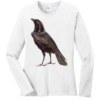 Raven Crow Vintage Ladies Long Sleeve Shirt