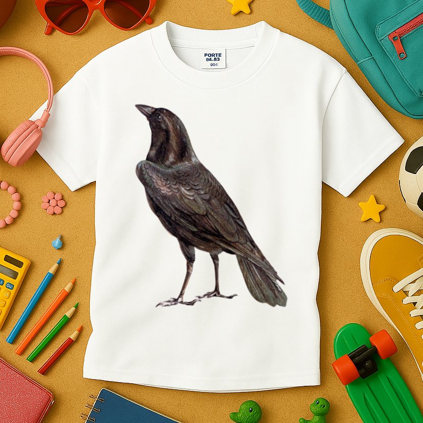Raven Crow Vintage Kids T-Shirt