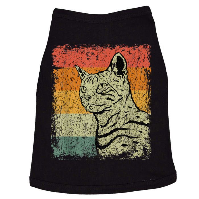 Retro Cats Vintage Bengal Cat Doggie Tank