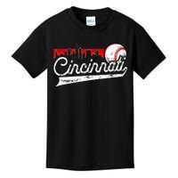 Retro Cincinnati Vintage Baseball Softball Lover Women Men Kids T-Shirt