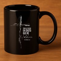 Regalos Cristianos Versos Filipenses 4 13 Christian Spanish 11oz C Handle Ceramic Mug