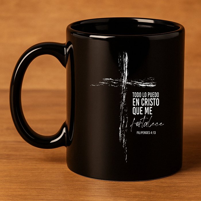 Regalos Cristianos Versos Filipenses 4 13 Christian Spanish 11oz C Handle Ceramic Mug