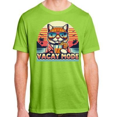 Retro Cat Vacation Summer Family Beach Trip Vacay Mode Ocean Great Gift Adult ChromaSoft Performance T-Shirt