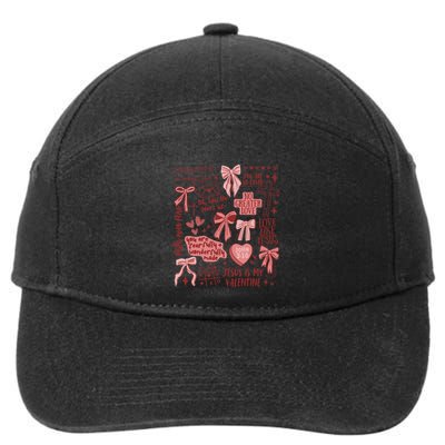 Retro Christian ValentineS Day Jesus Is My Valentine Gift 7-Panel Snapback Hat