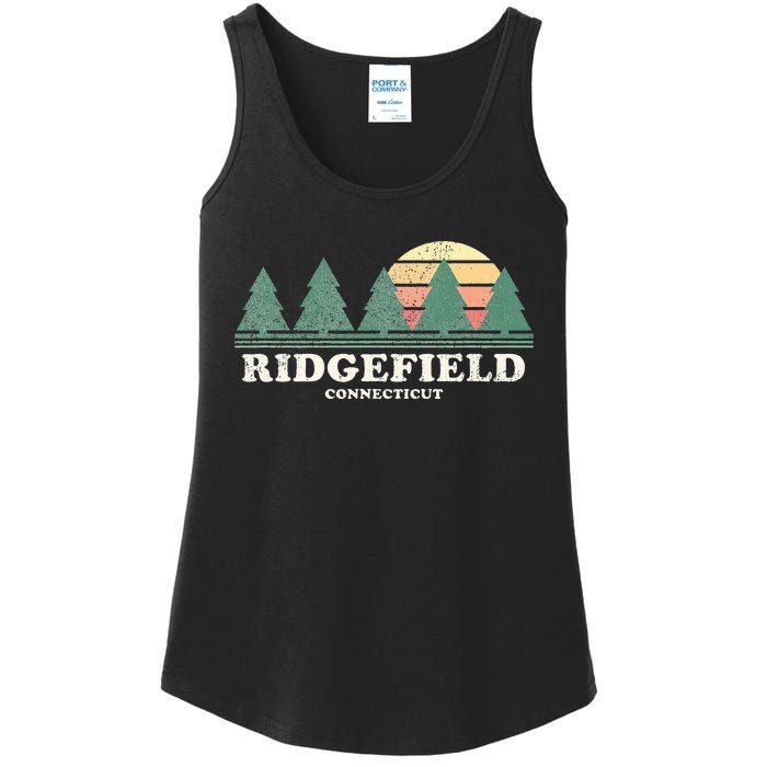 Ridgefield Ct Vintage Throwback Retro 70s Ladies Essential Tank