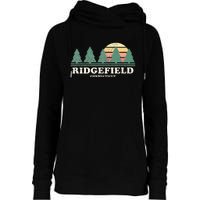 Ridgefield Ct Vintage Throwback Retro 70s Womens Funnel Neck Pullover Hood