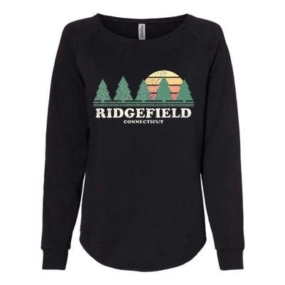 Ridgefield Ct Vintage Throwback Retro 70s Womens California Wash Sweatshirt