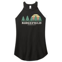 Ridgefield Ct Vintage Throwback Retro 70s Women's Perfect Tri Rocker Tank