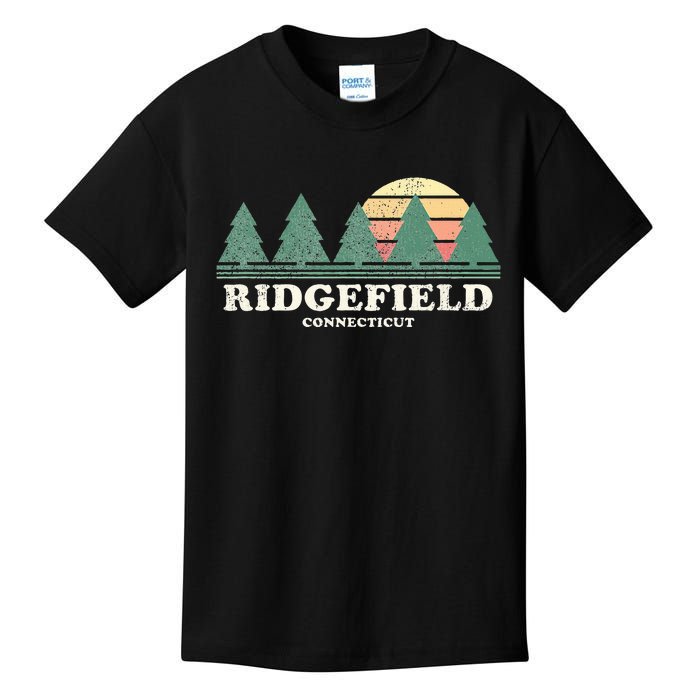 Ridgefield Ct Vintage Throwback Retro 70s Kids T-Shirt