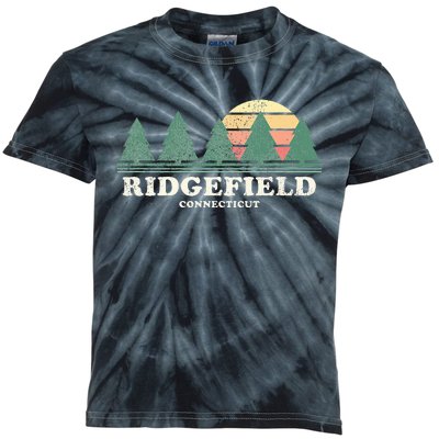 Ridgefield Ct Vintage Throwback Retro 70s Kids Tie-Dye T-Shirt