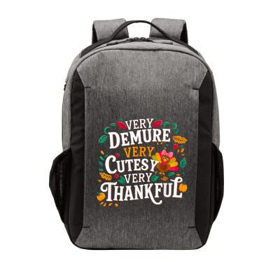 Retro Cute Very Demure Very Cutesy Very Thanksgiving Turkey Vector Backpack