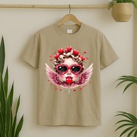 Retro Cupid Valentine Day Cute Vintage Cupid Blowing Bubble T-Shirt